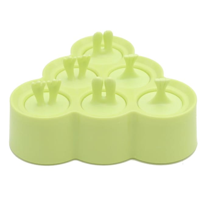 6 Trous Animaux Créatifs Machine à Glace Moule à Popsicle en Silicone de Qualité Alimentaire Moule à Glace en Silicone vert