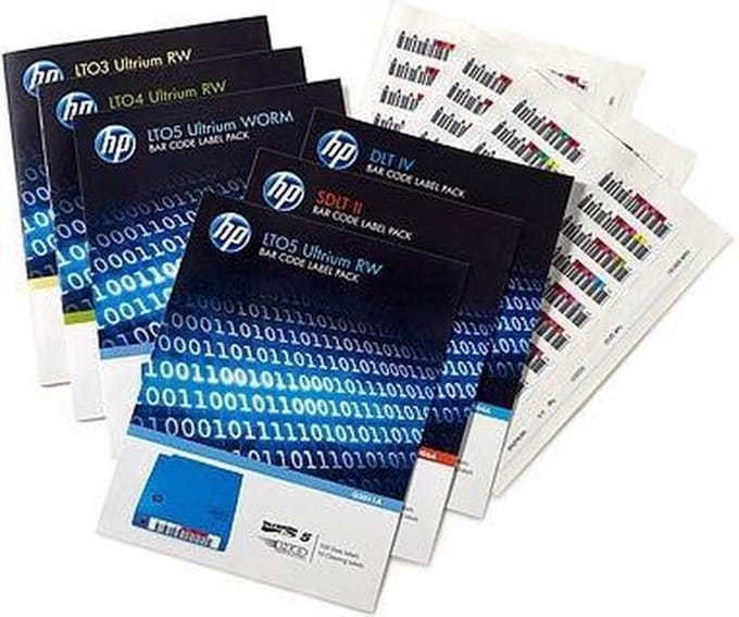 HPE LTO6 Ultrium Barcode Label RW (100+10) Q2013A