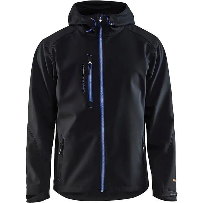 Blåkläder 4949-2517 Softshell Jack Zwart/Korenlblauw maat M