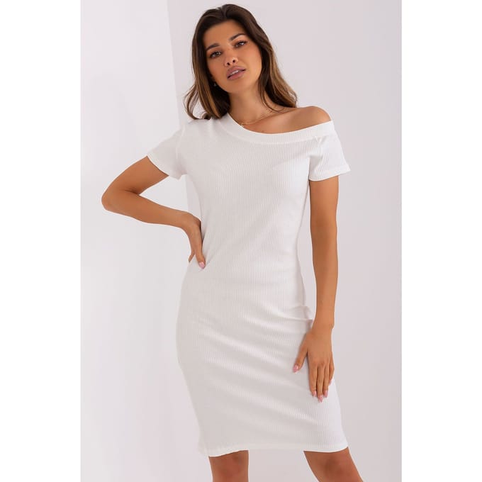 Twist Form Dress - Off-white / One Size