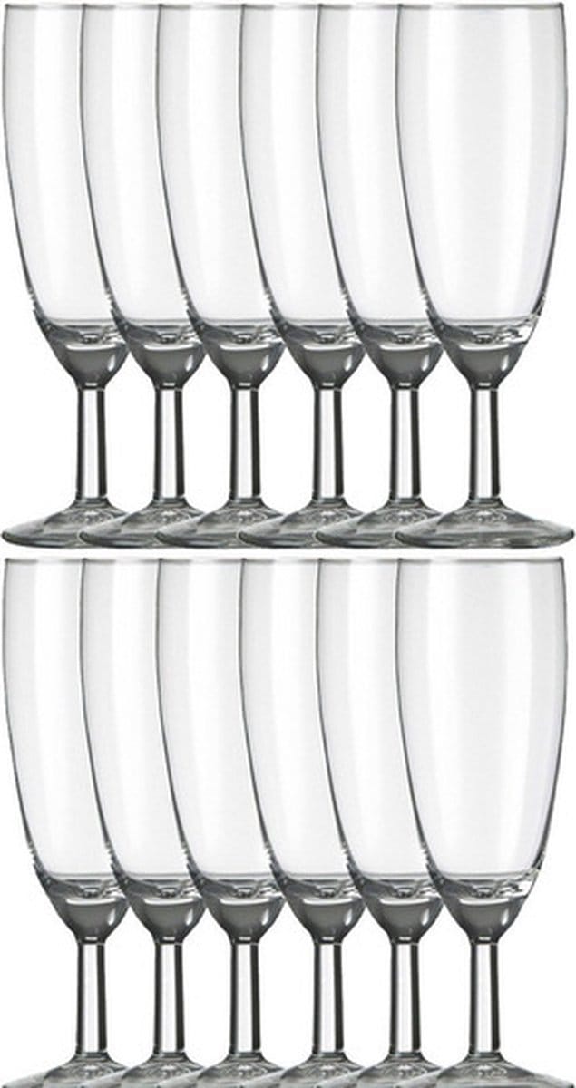 Royal Leerdam Champagneglazen/flutes Gilde - 12x stuks - transparant - 150 ml/15 cl