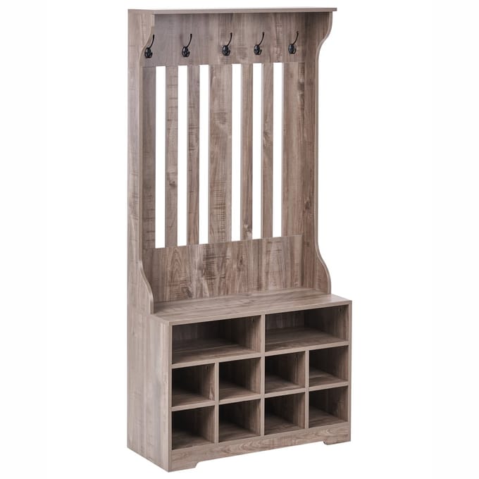DENILIQUIM - Schoenenkast - Donkerbruin - Hout