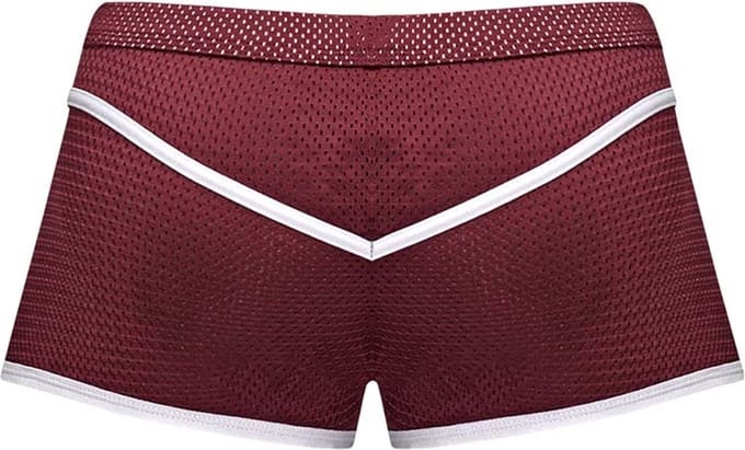 Male Power Mini Short - L burgundy Large