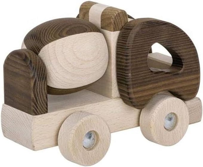 Betonmixer - Cementwagen - Buiten spelen - Gemaakt van hout - Medium - Bruin