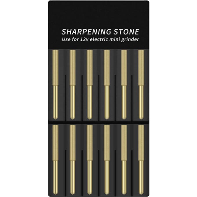 Lot de 12 embouts de tronçonneuse en titane plaqué diamant, affûteur de limes de tronçonneuse électrique haute dureté 4mm