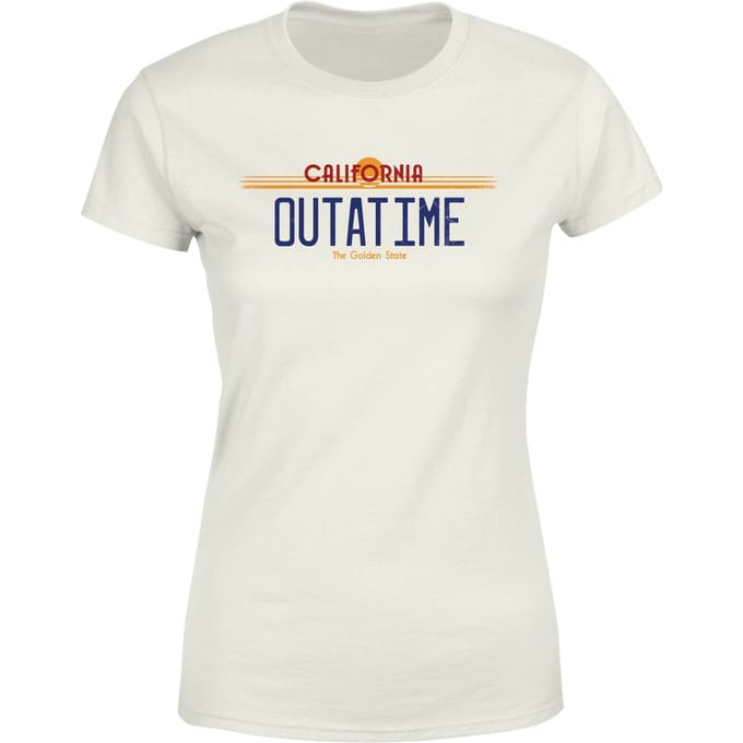 Back to the Future Outatime Plate Women's T-Shirt - Cream - XL