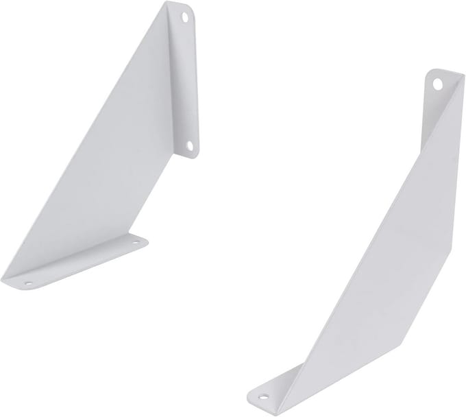 Wandrek Plankhouder Van Ijzer - Hoekplank 20 cm Wit - 2 Stuks