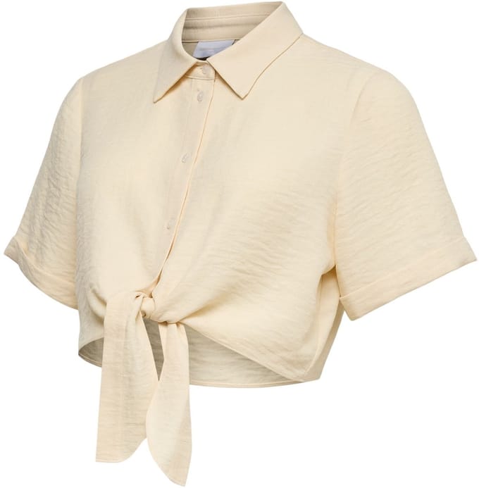 Mama Licious Blouse Cropped fit Overhemd kraag Top