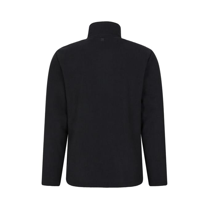 Mountain Warehouse Heren Farland Fleece gevoerde Half Zip Midlayer (Zwart)