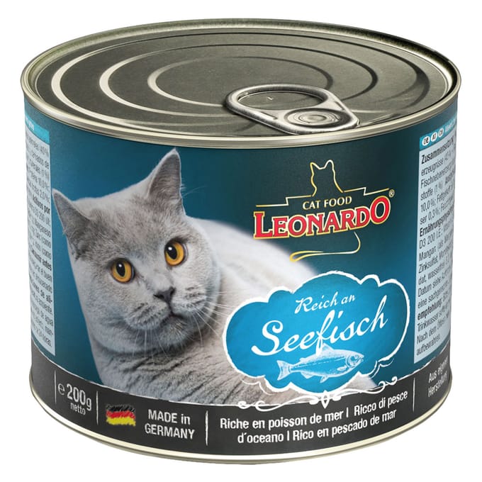6x200g All Meat Rijk aan Zeevis Leonardo Kattenvoer