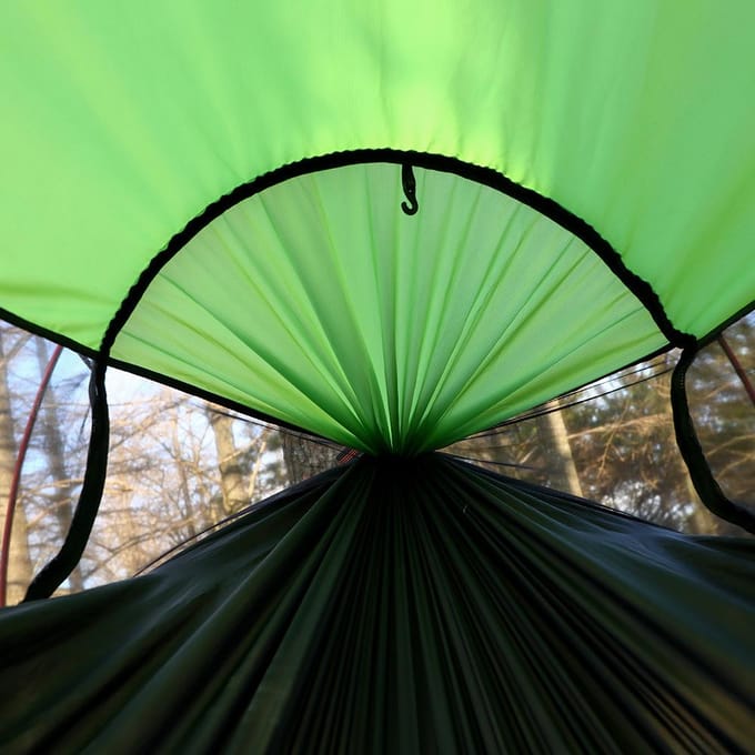 Push-pull Anti-rollover hangmat met klamboe Buiten Dubbele Campingschommel Binnen Hangstoel voor kinderen Hammock + storage bag