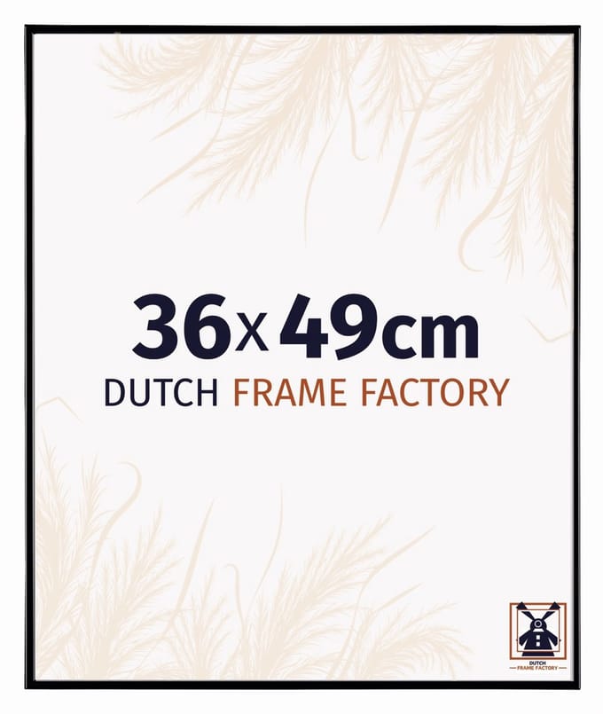 Fotolijst 36x49 cm - Kunststof - Zwart Hoogglans - Easy