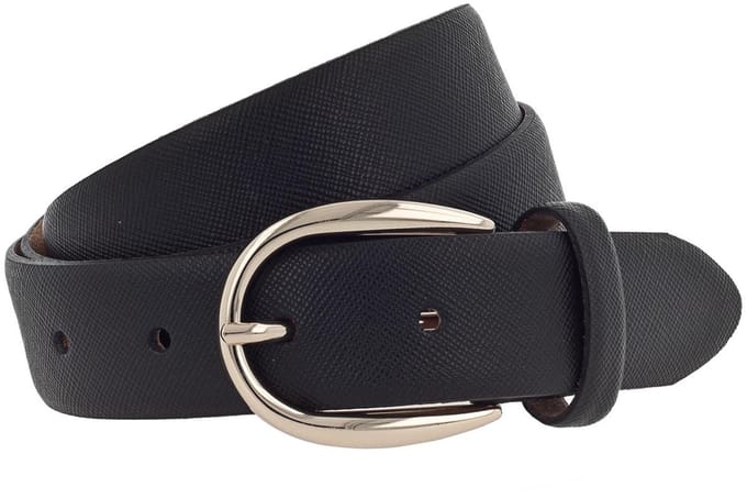 Vanzetti Leren riem 30mm Leather Belt W100 Black zwart