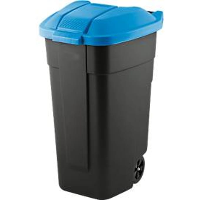 Afvalsorteersystemen - kunststof - 100 L - antraciet - groen deksel