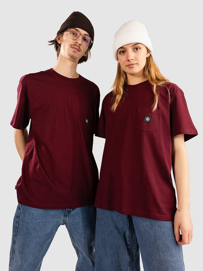 Element Icon Label Pocket T-shirt Met Korte Mouwen Rood L Man
