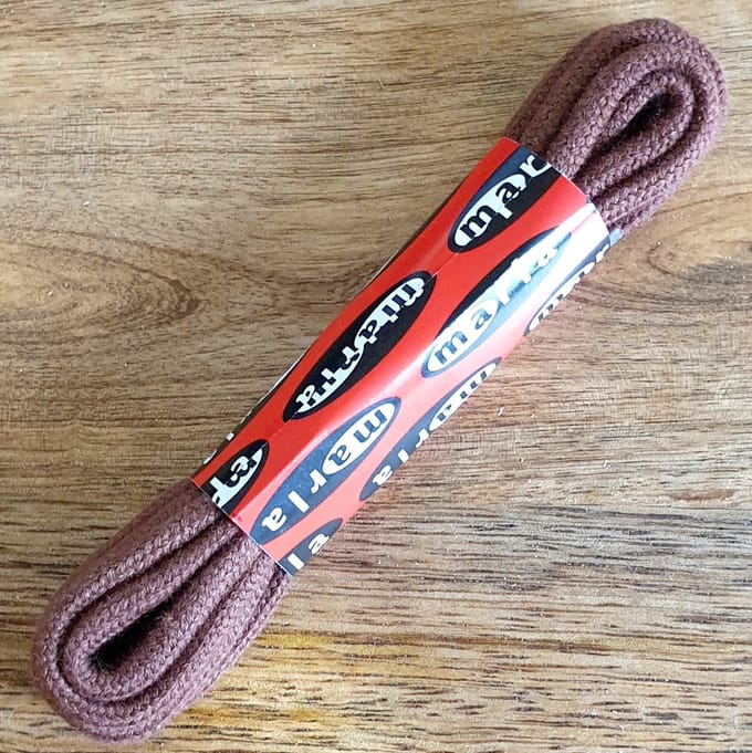 Marla schoenveters - ca 3mm dik (medium rond) - 90 cm midden bruin - Nederlandse kwaliteit veters - 1 paar