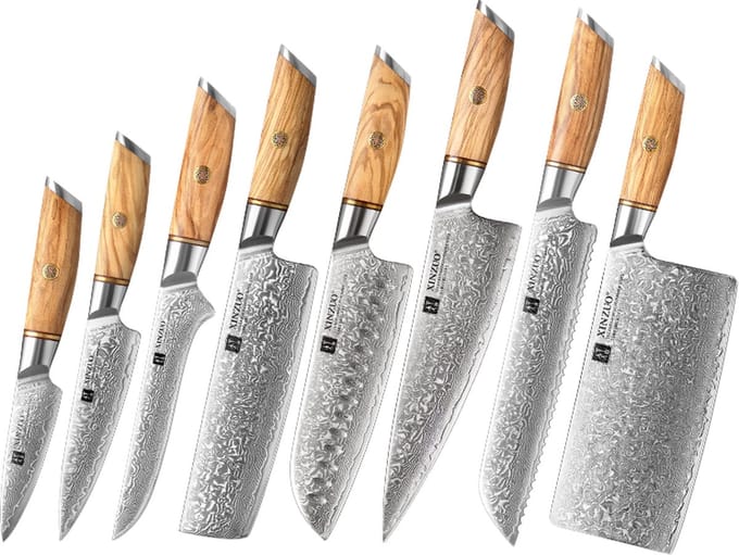 Xinzuo B37 Damascus series - Set van 8