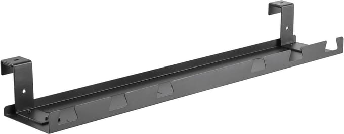InLine bureau kabelgoot met schroef-/hangbevestiging | 59 x 7,4cm | zwart