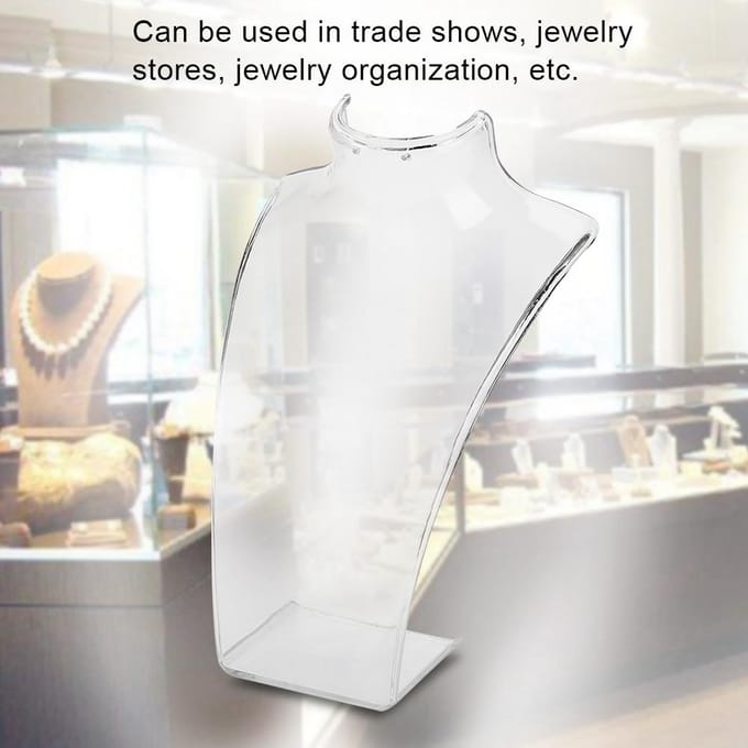Ketting Oorbel Houder Mannequin Hoofd Buste Stand Model Winkel Sieraden Display Rack zwart