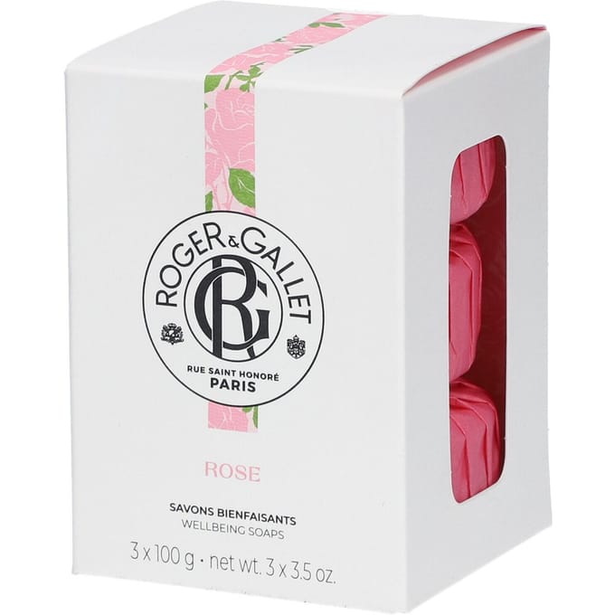 Roger & Gallet Rose Giftset 300 g - Soap Bar - 3x100gr