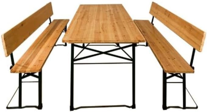 Core® Biertafel - Biertafels - Biertafelset - Bruin - 170cm x 70cm x 75cm