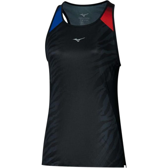 Mizuno DryAeroFlow Graphic Hardloopshirt Dames-Zwart