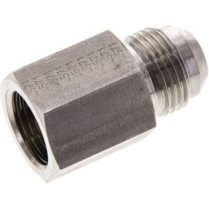 JIC Verloopnippel G1/2'' Binnendraad X UNF 7/8''-14 Buitendraad RVS 210bar