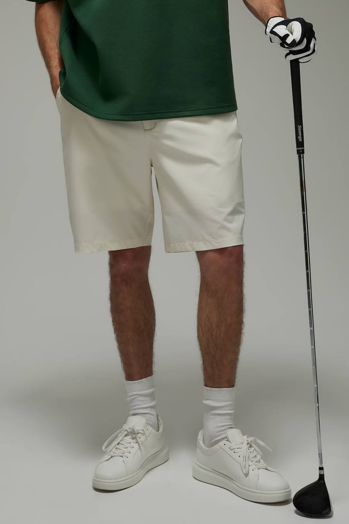 Actieve Losse Pasvorm 8,5 Inch Golfshort | Stone | Size Medium