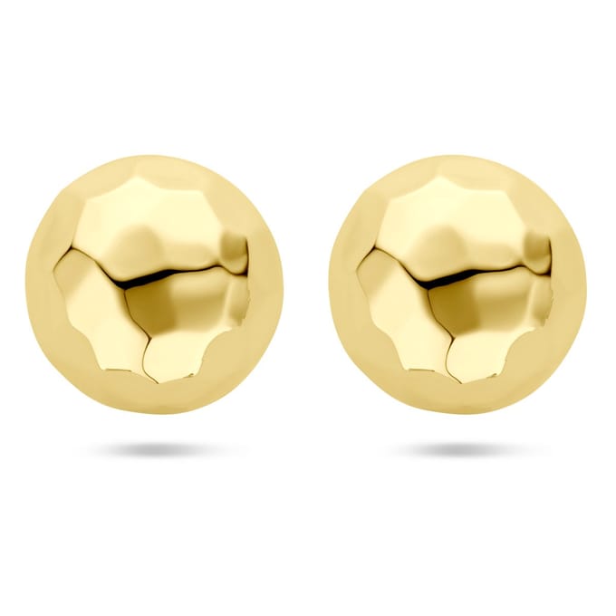 YO&NO - Oorknoppen dames - 30 mm - Verguld - Zilver 925
