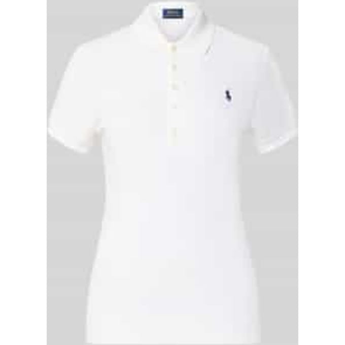 slim fit poloshirt van katoenmix