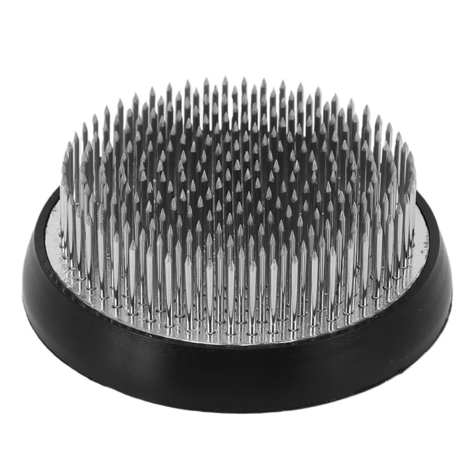 Support de Fleurs 7cm en Acier Inoxydable avec Brosse de Nettoyage pour Arrangements Floraux gray