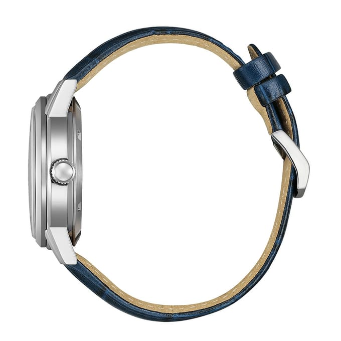 Citizen NJ0210-13L Horloge - Leer - Blauw - Ø 40 mm