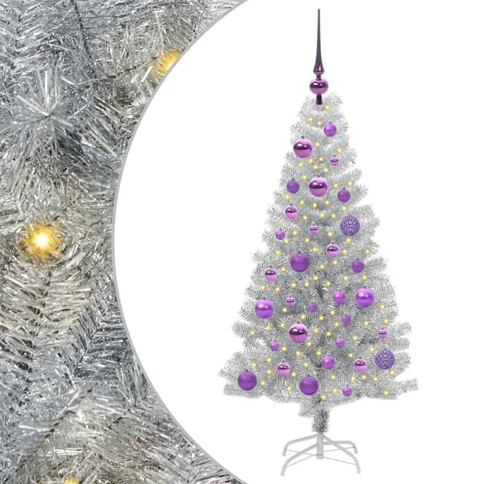 vidaXL - Kerstboom - Zilver - 120 - cm - PET