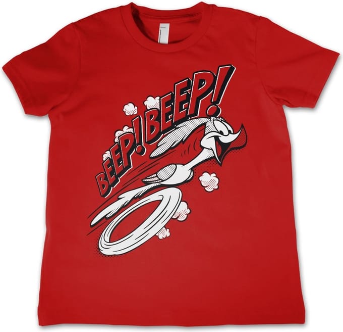 Looney Tunes BEEP BEEP T-shirt voor kinderen, rood