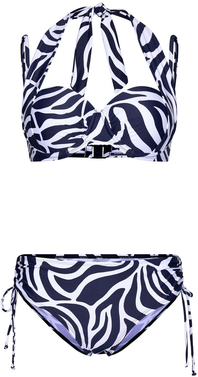 Pastunette Bikini Animal Shell - Blauw/Wit - 4-ways - Maat 38