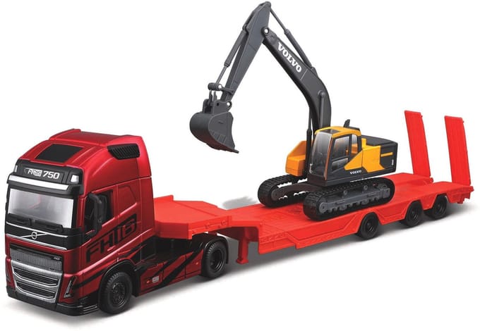 Bburago Volvo Fh16 - Modelauto - Schaal 1:43 - Rood/Zwart