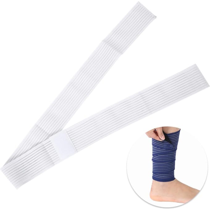 Sport Elastische Band Lifting Compressie Beensteun Knieband Band Brace Wit white