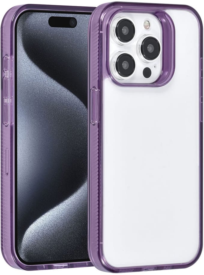 UNIQ Accessory Back Cover - iPhone 15 Pro - Paars - Schokabsorberend & Antislip