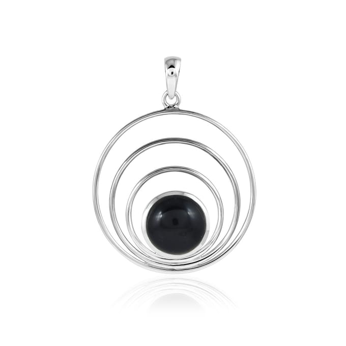 SilverGems Zilveren hanger met Onyx edelsteen