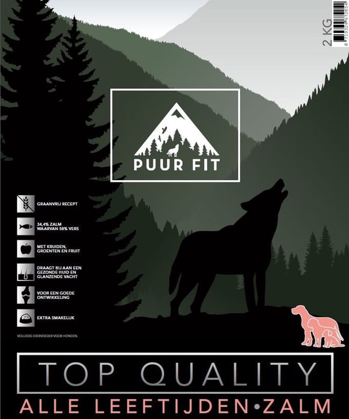 Puur Fit Top Quality - Hondenvoer - Alle Leeftijden Zalm 2 kilo