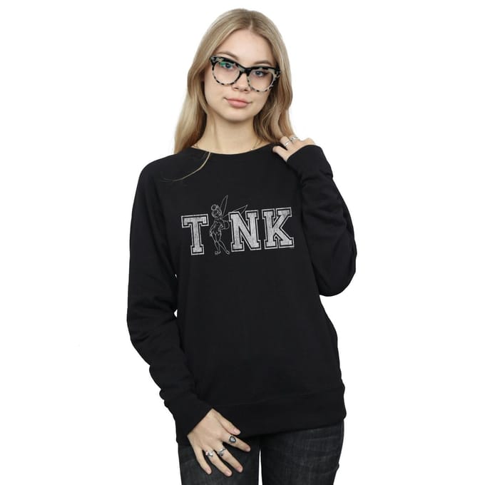 Disney Dames/Dames Tinker Bell Collegiate Tink Sweatshirt (Zwart)