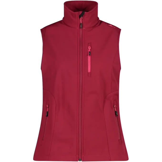 Dames softshell mouwloos jack CMP