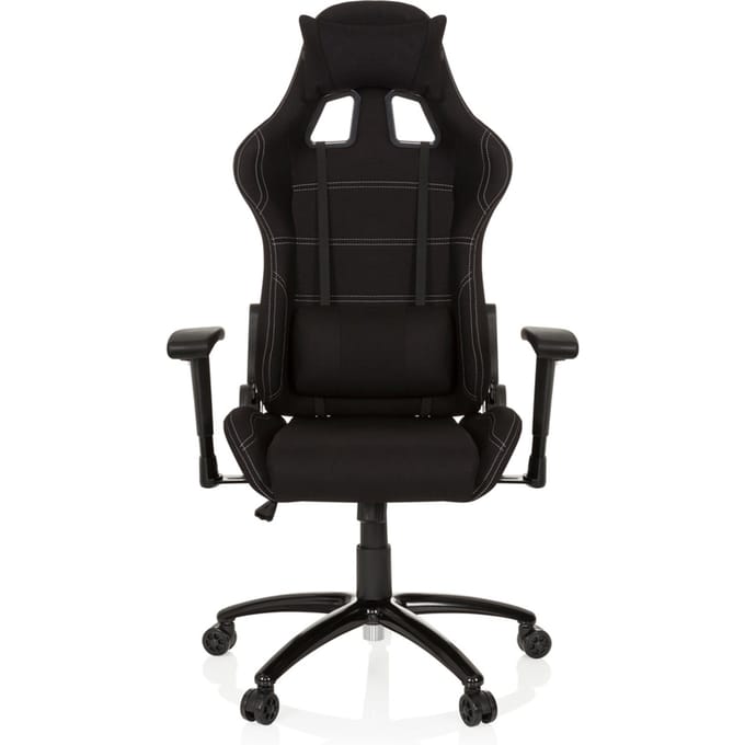 hjh office Game Force - Bureaustoel - Racingstoel - Directiestoel -  Stof - Zwart