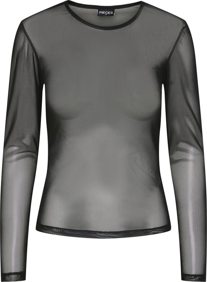 Pieces Top met lange mouwen PCNINNI MESH