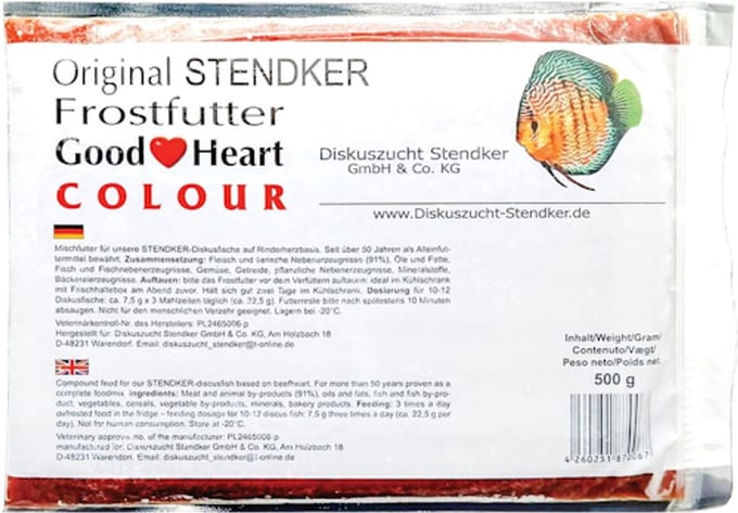 Stendker Good Heart Colour diepvries discusvoer | 2 maten 500 Gram Plak