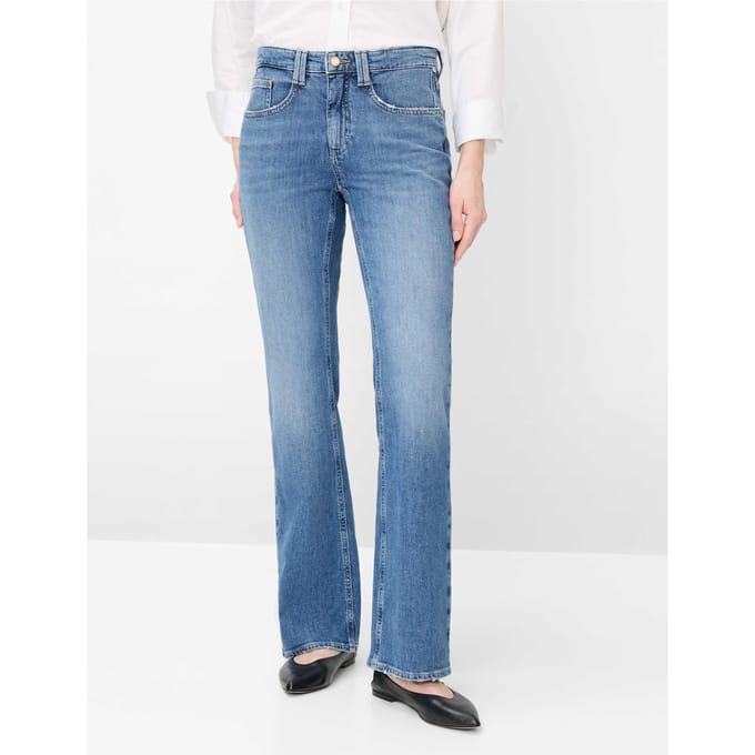 Brax Dames Jeans  Style MARY BOOT USED VINTAGE BLUE, denim blauw regular, maat 38