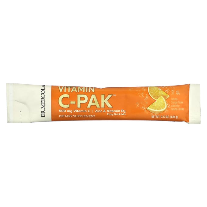Dr. Mercola, Vitamine C-PAK, Orange naturelle, 500 mg, 30 sachets, 4,84 g (0,17 once) chaque