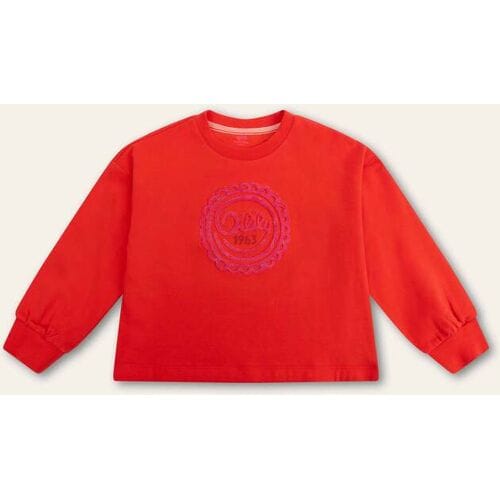 Oilily Hak Sweater- maat116/6yr Aurora Rood