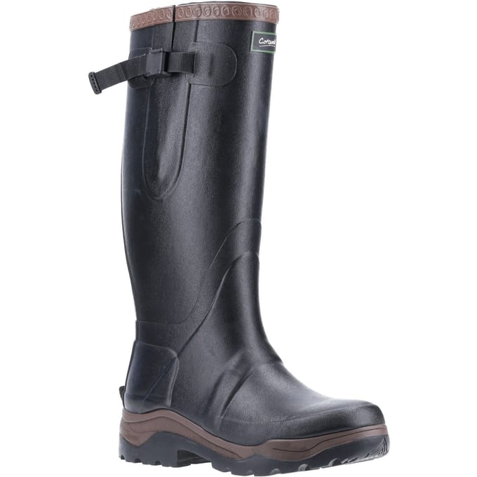 Cotswold Compass Rubberen Zwarte Regenlaarzen