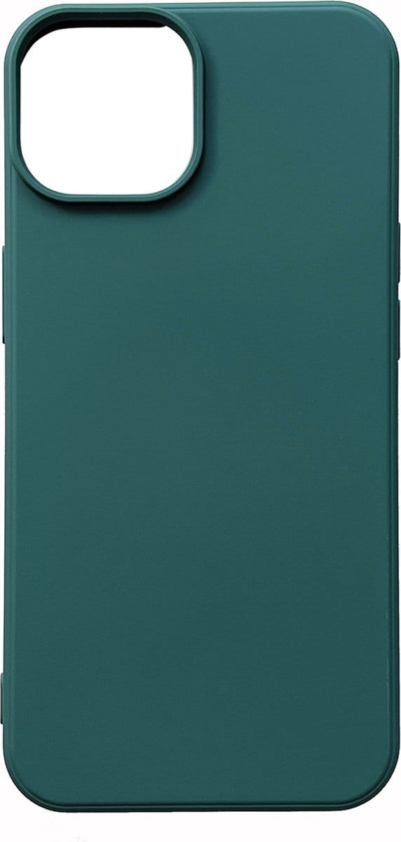 Casemania Hoesje Geschikt voor Apple iPhone 14 Plus - Donker Groen - Microfiber Siliconen Back Cover